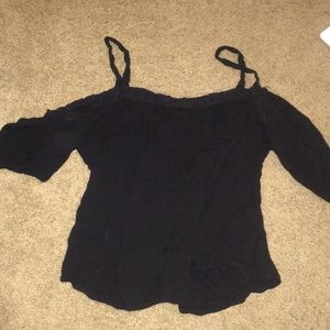 Black off shoulder top